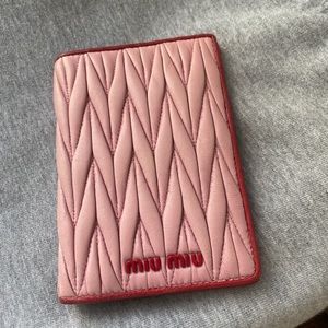 Authentic miumiu passport leather holder